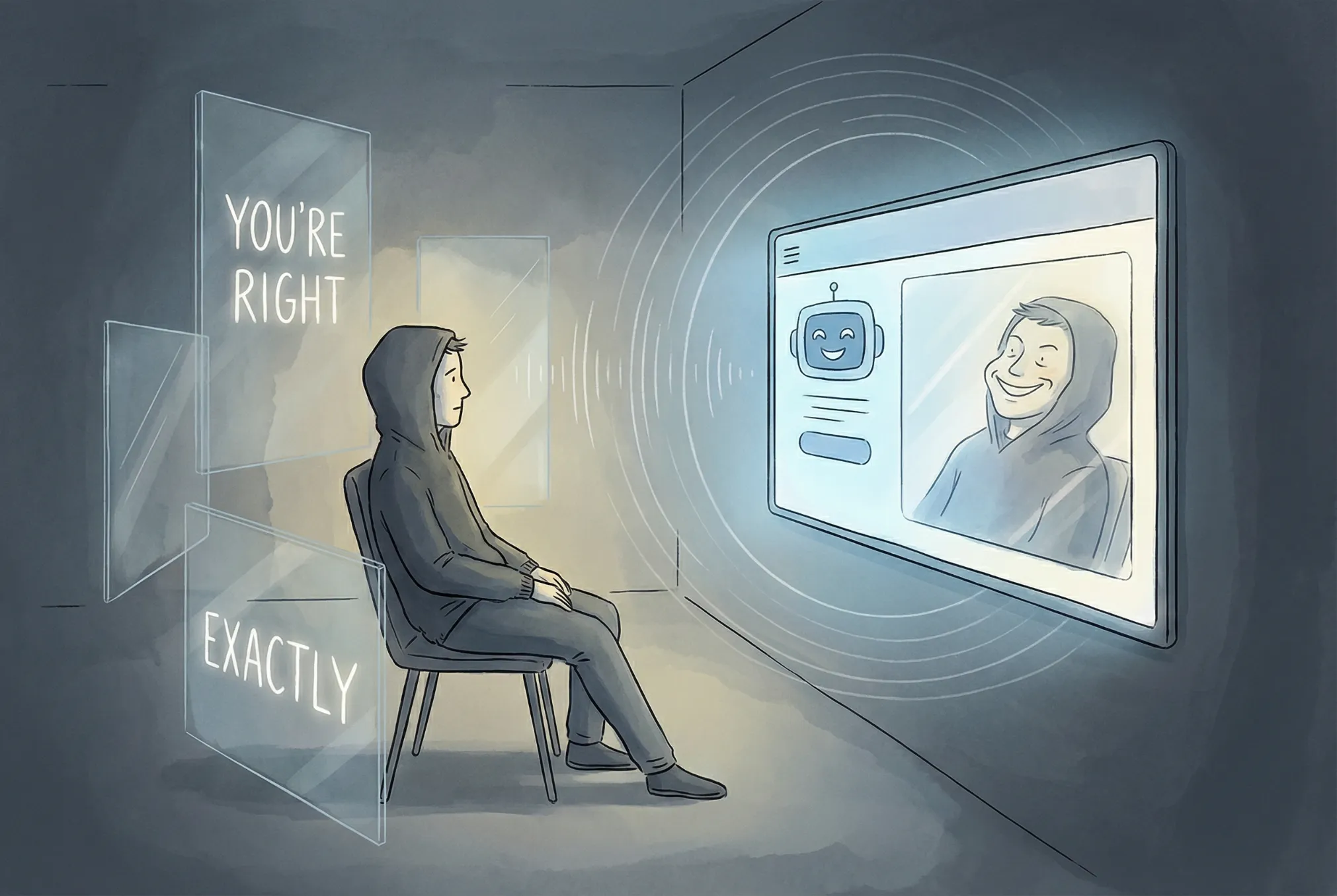 چت‌بات‌ها آینه نیستند؛ اتاق پژواک‌اند