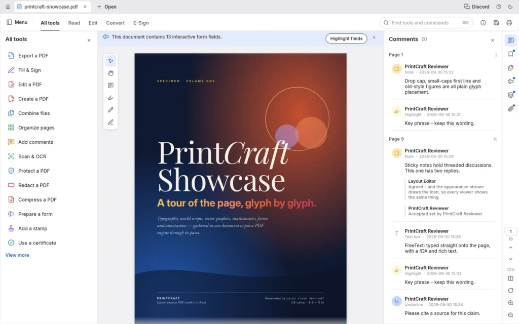 ArtCraft و وایبکدینگ علیه Adobe و مایکروسافت؛ بازسازی و انتشار نسخه فوقکمحجم و متنباز ۱۲ نرمافزار نامآشنا فقط به دست یک نفر با ردپای Claude 9 PdfCraft